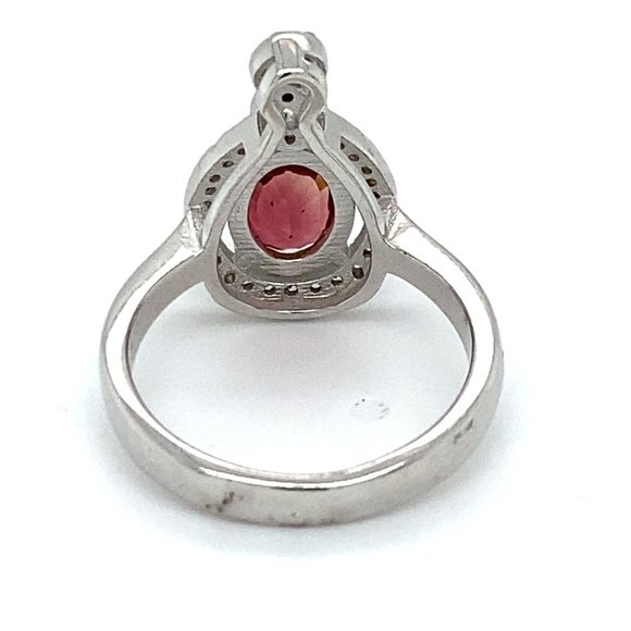 Red Tourmaline Infinity Ring Size 6.50 - Picture 6 of 7